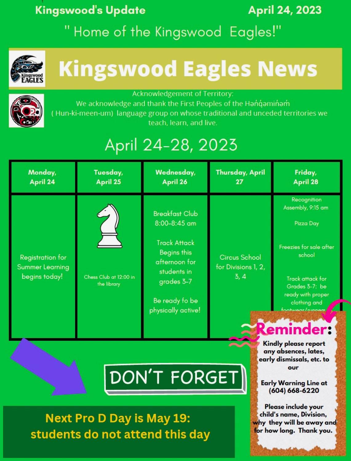 Kingswood Update April 24 Kingswood Elementary School